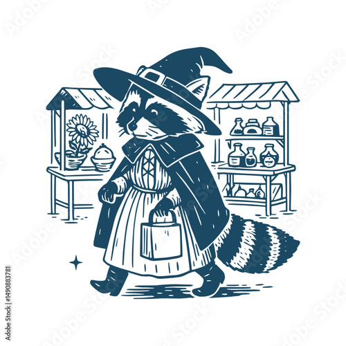 Witchy Raccoon Shopkeeper