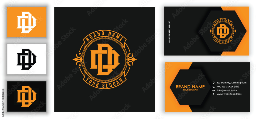 Naklejka premium Modern DD Monogram Logo – Overlapping D Letters, Elegant Letter D and D Monogram for Modern Brands