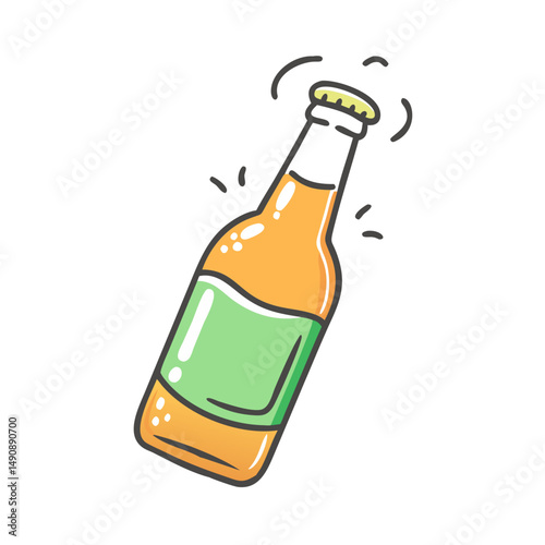 beer bottle icon, beer bottle vector illustration-simple illustration of beer bottle, perfect for beer bottle logos and icons