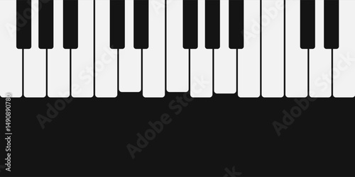 Music background with piano keys. Vector illustration.