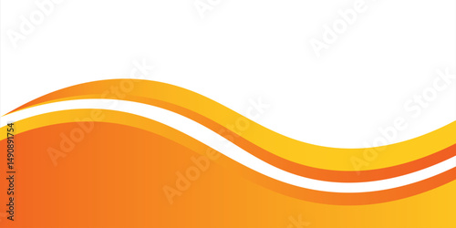 orange and white business wave banner background. vector