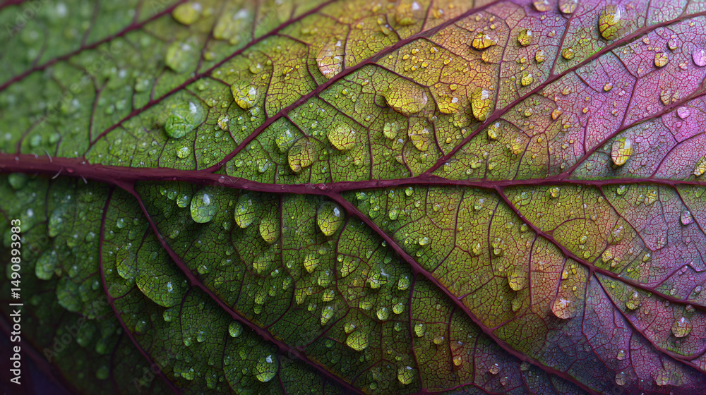 Obraz premium extreme zoom leaf detail