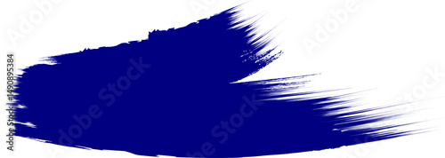 navy blue paint brush stroke  isolated on white background