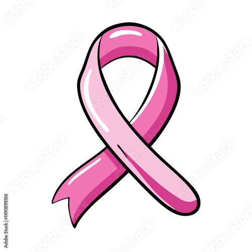 brea st cancer awareness pink ribbon icon