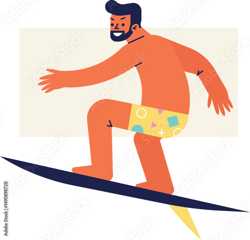 snowboarder jumping vector illustration