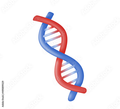 DNA string icon. DNA strand double helix spiral, vector illustration in 3D style. RNA, Life gene, chromosome elements logo Medic atom cell. Medical concept of biochemistry. Nucleic structure. bio code