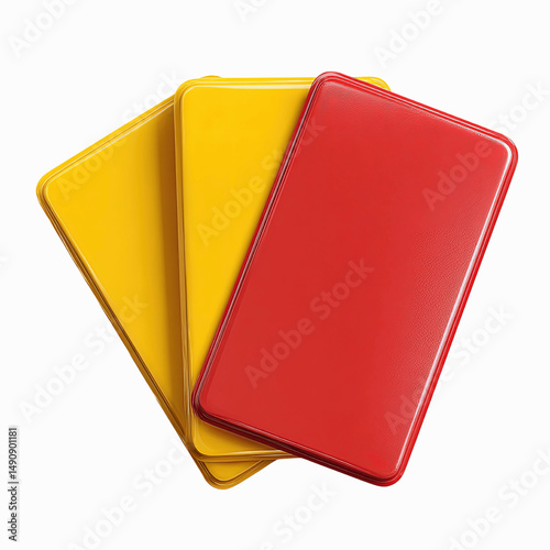 Red and Yellow Penalty Cards - Referee Signals - photo