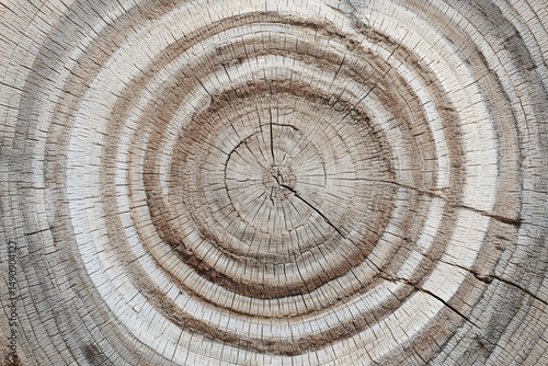Chronicles of Growth: An overhead shot of a tree stump reveals its growth rings, etched with the passage of time and the story of nature.