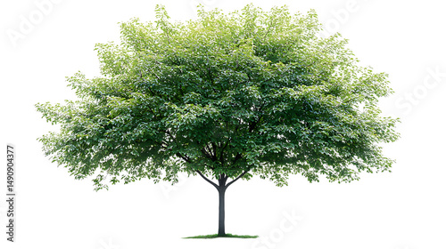 Majestic and Lush Green Tree Standing Resiliently Against The Clear Sky in Nature's Embrace