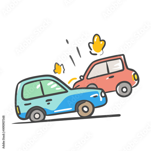car accident icon, car accident vector illustration-simple illustration of car accident, perfect for car accident logos and icons
