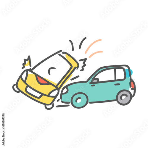 car accident icon, car accident vector illustration-simple illustration of car accident, perfect for car accident logos and icons