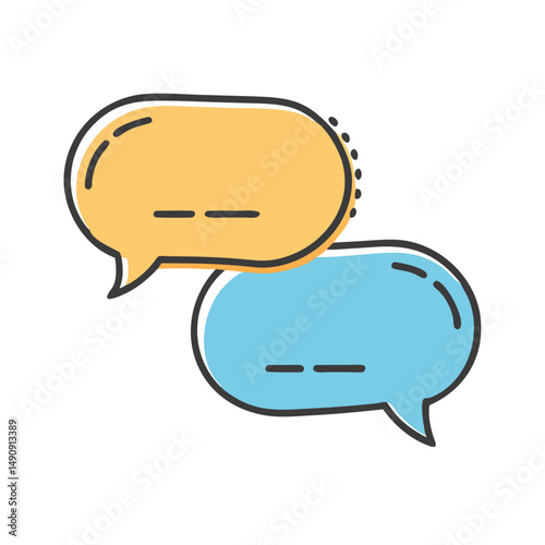 chat bubbles icon, chat bubbles vector illustration-simple illustration of chat bubbles, perfect for chat bubbles logos and icons