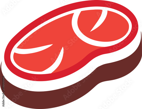 vector illustration of a red eye
