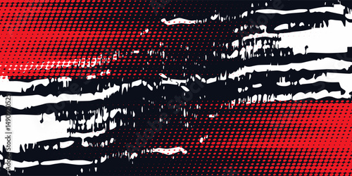 Abstract halftone wave dots background. Futuristic twisted grunge pattern, dots, circles. Vector modern optical pop art texture for posters, business cards and