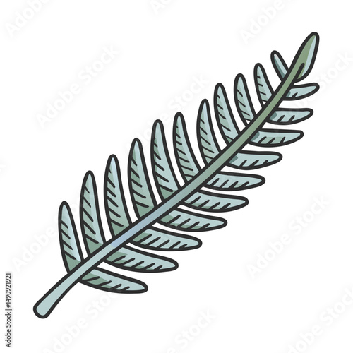 classic nz silver fern icon, classic nz silver fern vector illustration-simple illustration of classic nz silver fern, perfect for classic nz silver fern logos and icons