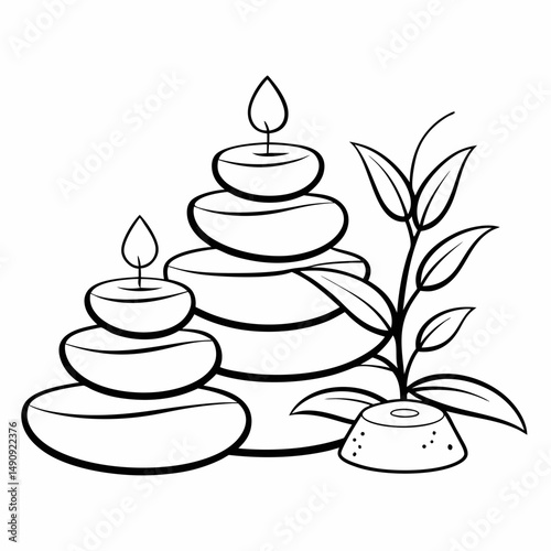 One continuous line drawing of wellness and spa treatment

