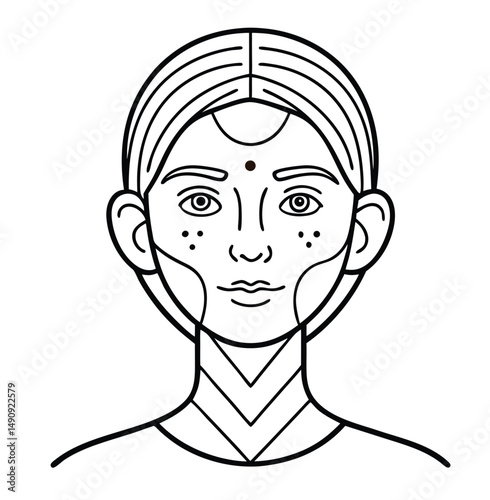 Vector of Facial treatment