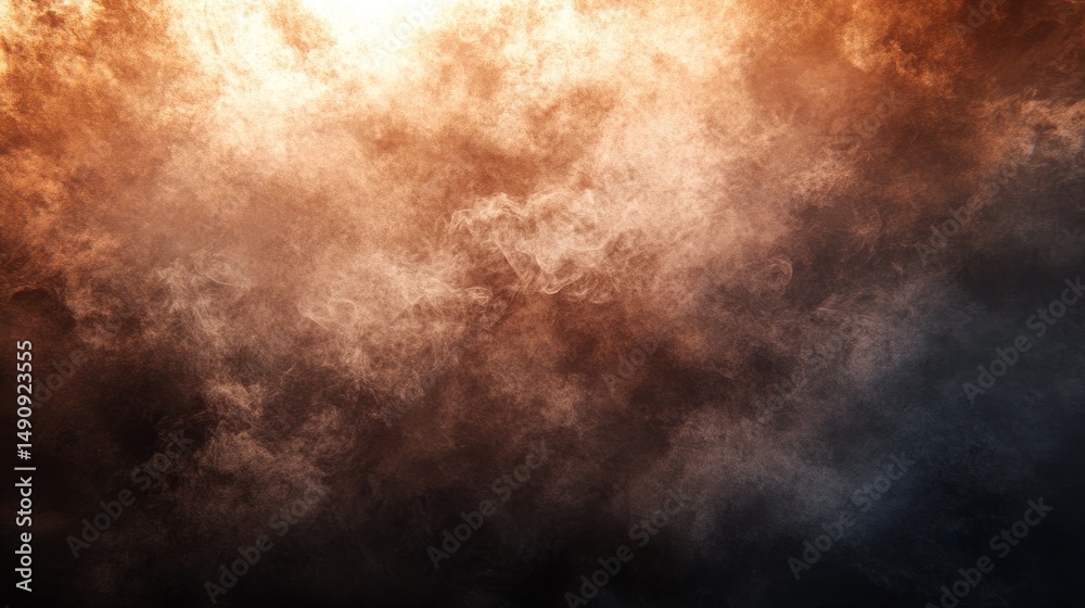 Obraz premium Dramatic, abstract design with warm, textured smoke.
