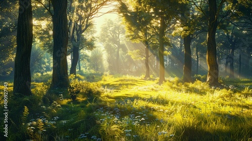 morning in the forest