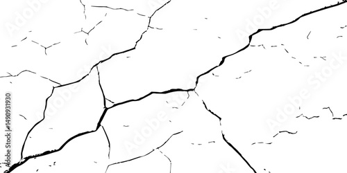 Closeup of dry fissure ground. White dried and cracked ground earth background.Gray crack on earth texture. erosion.	