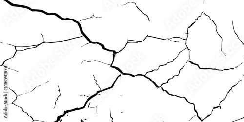 Closeup of dry fissure ground. White dried and cracked ground earth background.Gray crack on earth texture. erosion.	