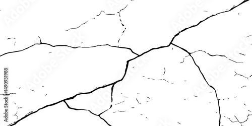 Closeup of dry fissure ground. White dried and cracked ground earth background.Gray crack on earth texture. erosion.	