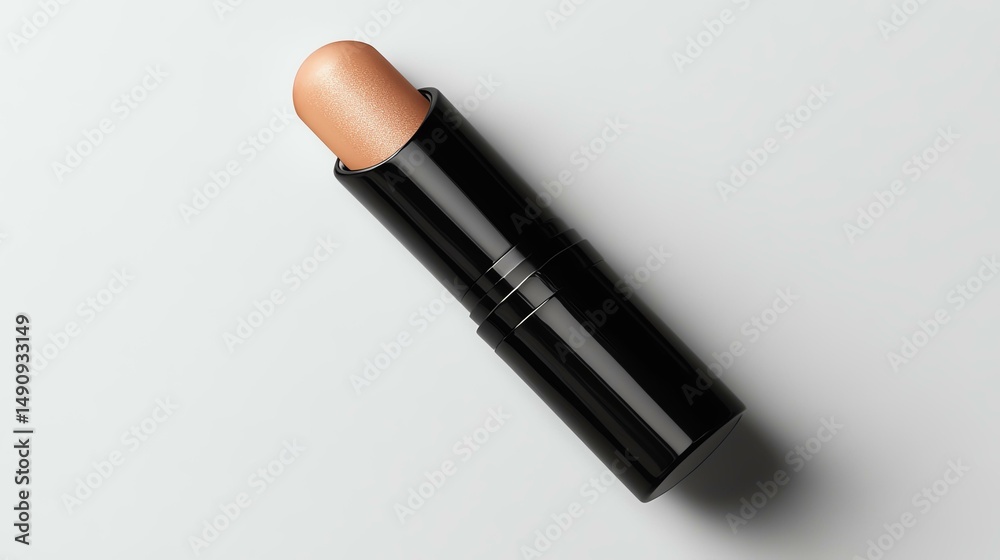 Obraz premium A realistic mockup of a branded makeup highlighter stick on a white background