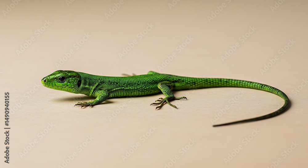 Fototapeta premium Green lizard detail