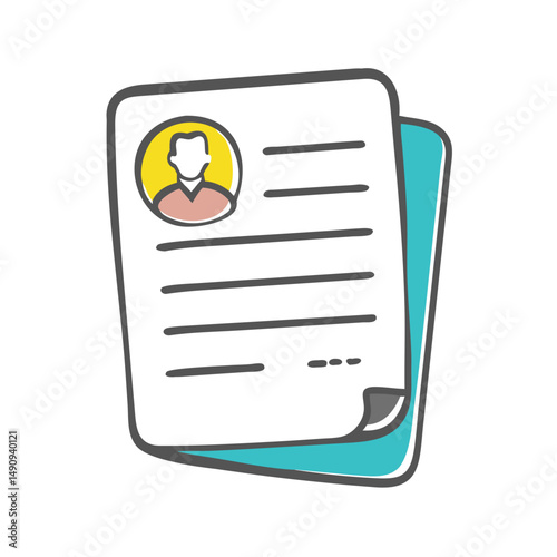 curriculum vitae icon, curriculum vitae vector illustration-simple illustration of curriculum vitae, perfect for curriculum vitae logos and icons