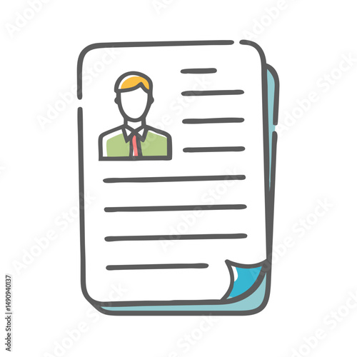 curriculum vitae icon, curriculum vitae vector illustration-simple illustration of curriculum vitae, perfect for curriculum vitae logos and icons