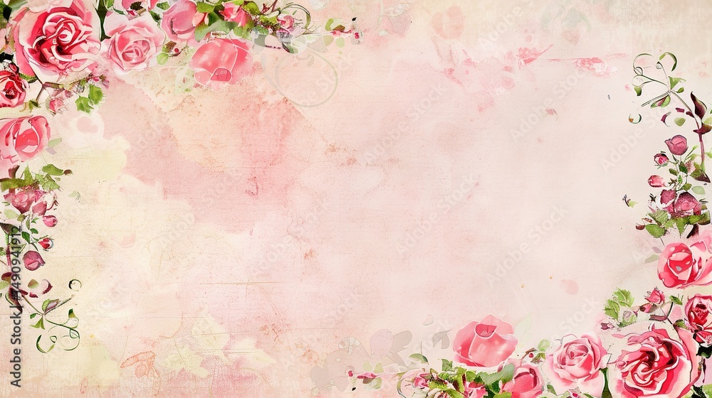 Fototapeta Enchanting Valentine's Day Border Backgrounds: Romantic Designs to Elevate Your Love-Themed Creations
