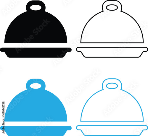 Food tray icon Food Serving Tray Icon tray icon vector, restaurant sign vector for web site Computer and mobile app restaurant cloche icon Hand and tray icon template Catering icon set