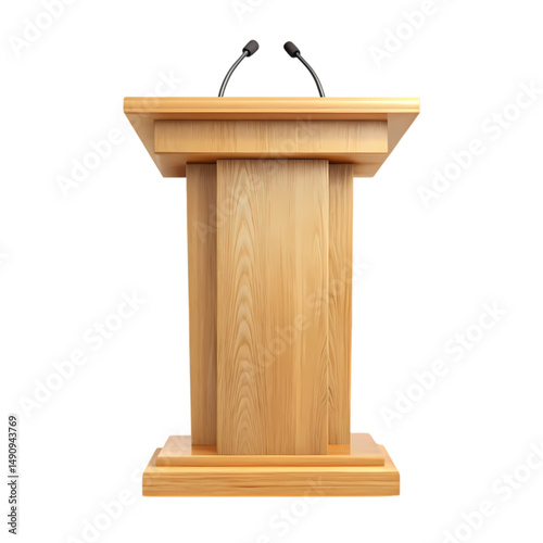 Wooden Lectern  Podium  Speakers Stand  Presentation Stand  Church Pulpit  Public Speaking Stand isolated on transparent background
