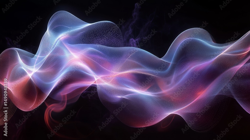 Fototapeta premium Abstract design with flowing, glowing lines.