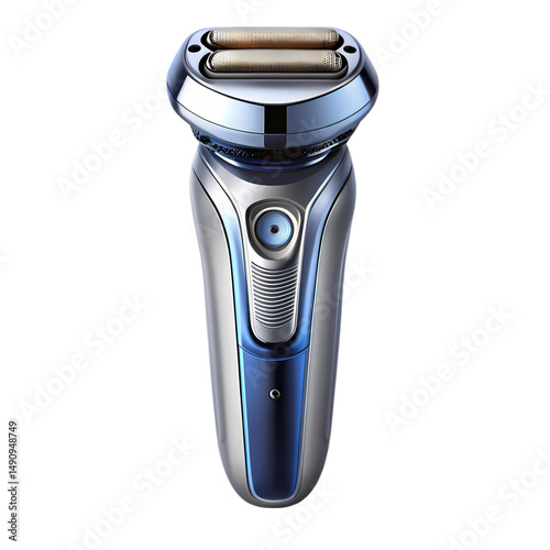 Electric Razor CloseUp View of Modern Shaving Device isolated on transparent background