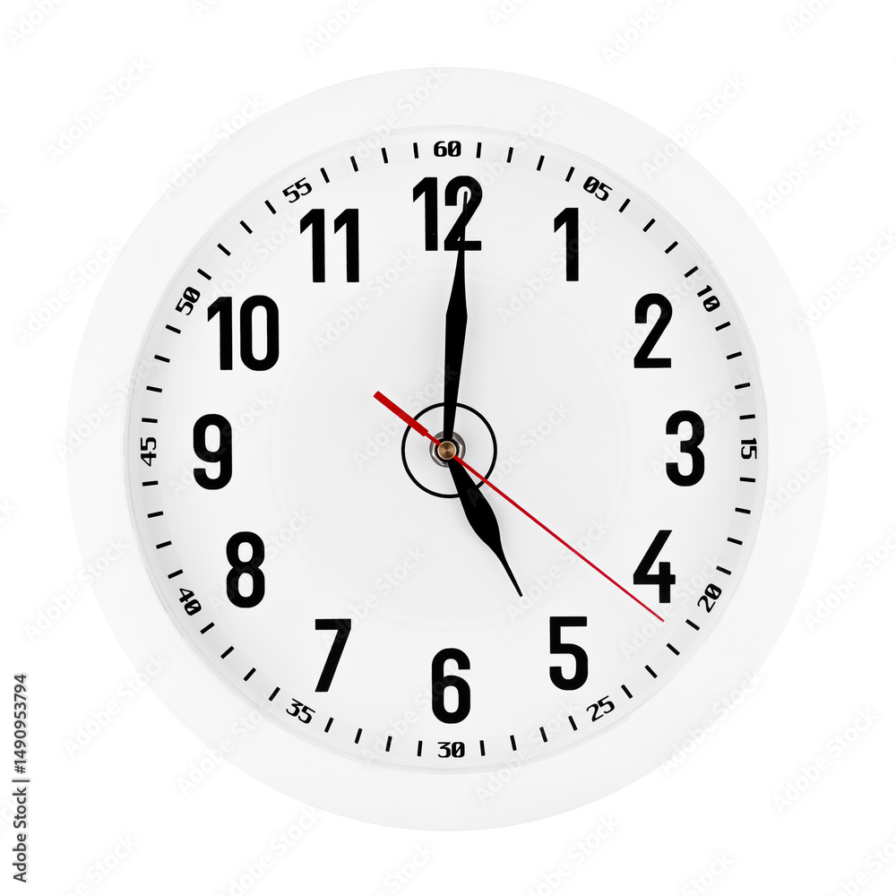 white wall clock isolated white wall clock isolated