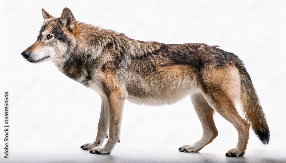 Fototapeta premium wolf photo white background