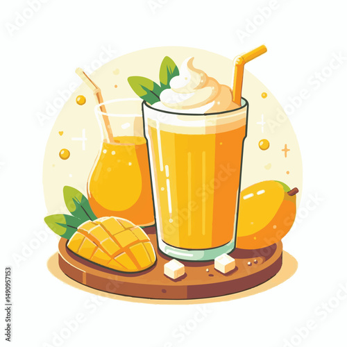 fresh, mango, healthy, fruit, cocktail, lassi, smoothie, vegetarian, summer, tropical, yellow, blended, shake, drink, lassie, background, indian, exotic, dessert, cold, yoghurt, glass, food, freshness