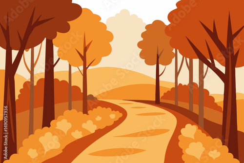 landscape with trees