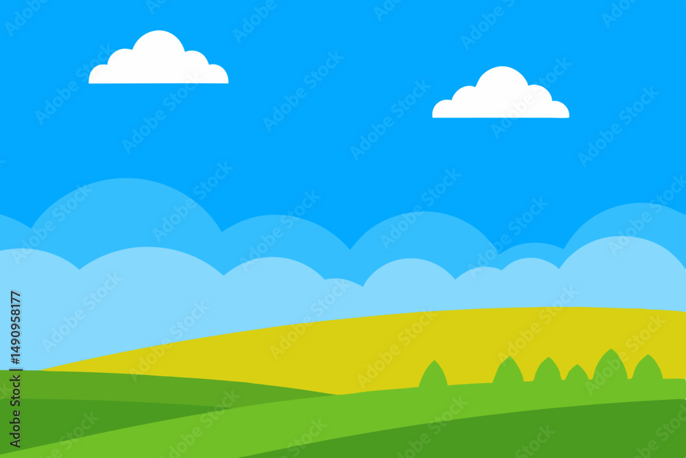 Fototapeta premium summer landscape with green grass