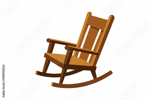 rocking chair isolated on white