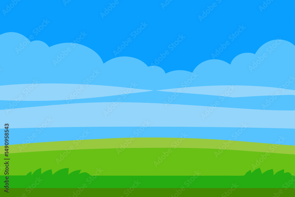 green field and blue sky green field and blue sky
