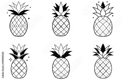 set of pineapple