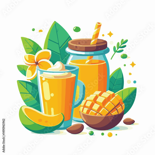 fresh, mango, healthy, fruit, cocktail, lassi, smoothie, vegetarian, summer, tropical, yellow, blended, shake, drink, lassie, background, indian, exotic, dessert, cold, yoghurt, glass, food, freshness