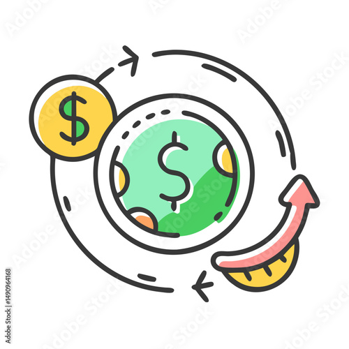 economizing icon, economizing vector illustration-simple illustration of economizing, perfect for economizing logos and icons