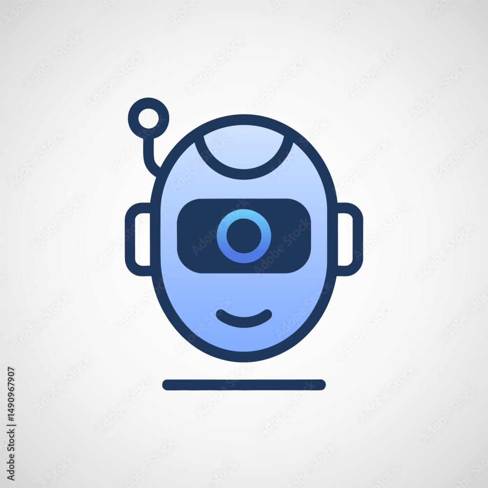 Obraz premium AI assistant icon, Robot icon vector illustration