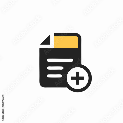 Add New Document Icon, File Plus Icon, Document Creation