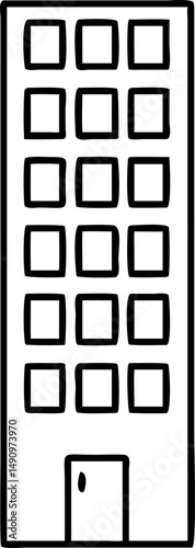 Bulding icon. Building line icon. real estate icon sign vector.	