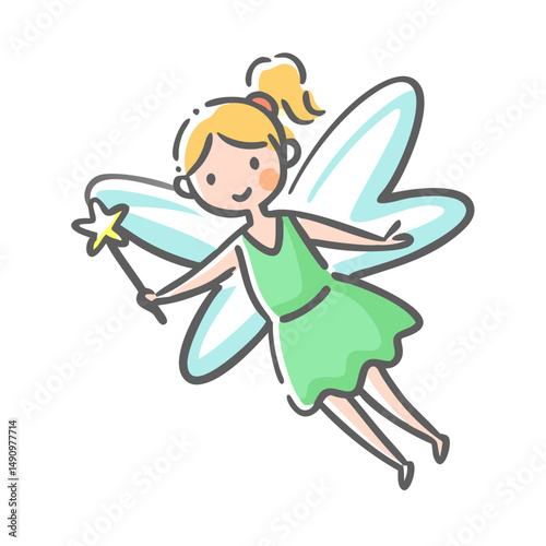fairy icon, fairy vector illustration-simple illustration of fairy, perfect for fairy logos and icons