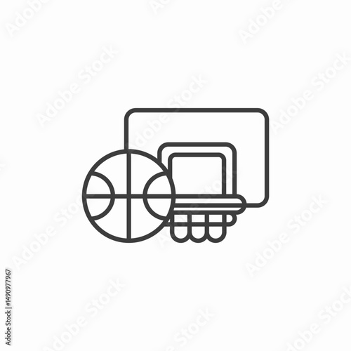 basketball into hoop game icon sign vector